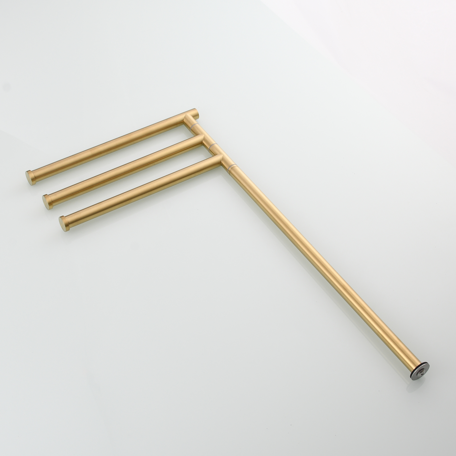 Tecmolog Stainlee Steel Marble Towel Rack,Standing Towel Rack Double or (Three) Rod for Bathroom Floor