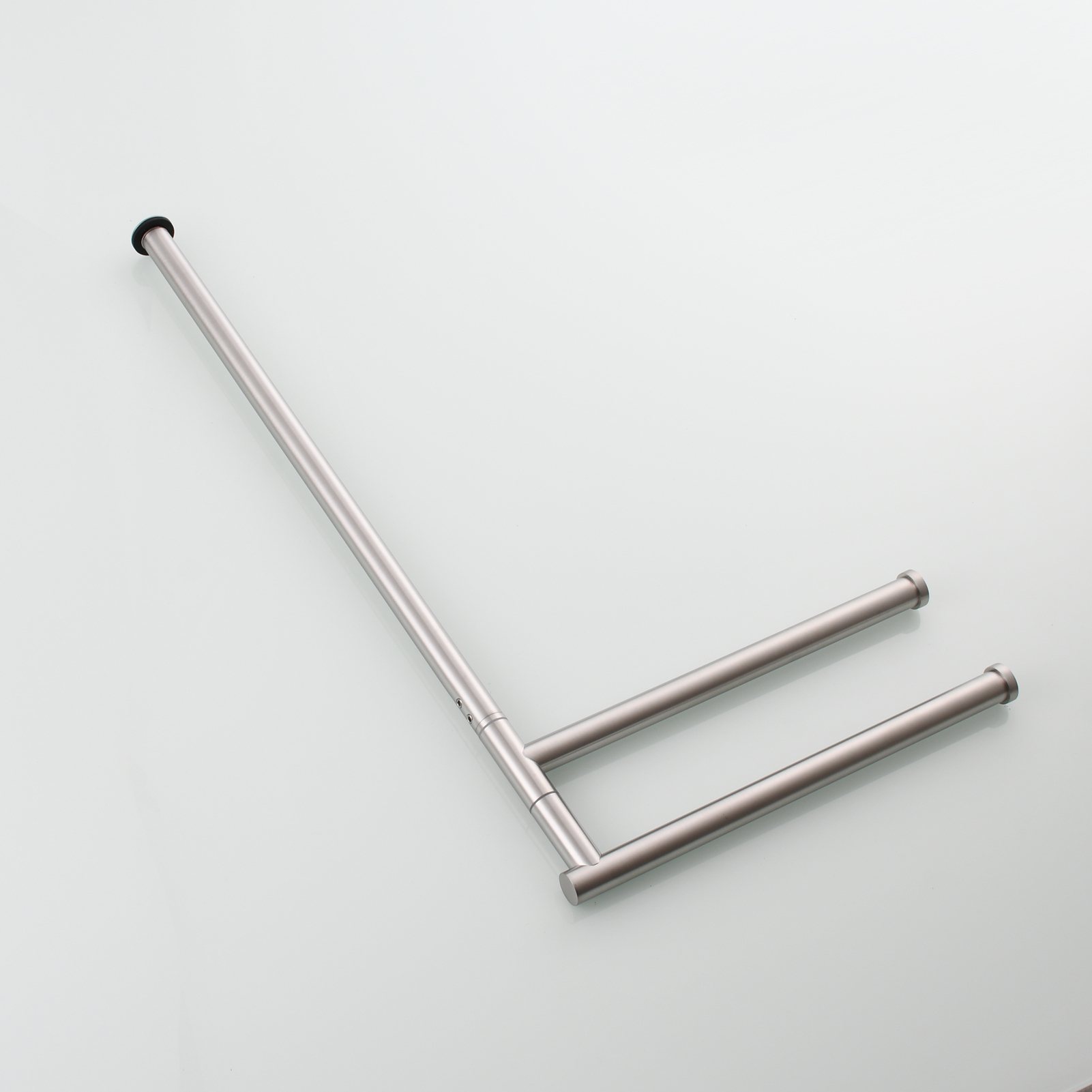 Tecmolog Stainlee Steel Marble Towel Rack,Standing Towel Rack Double or (Three) Rod for Bathroom Floor