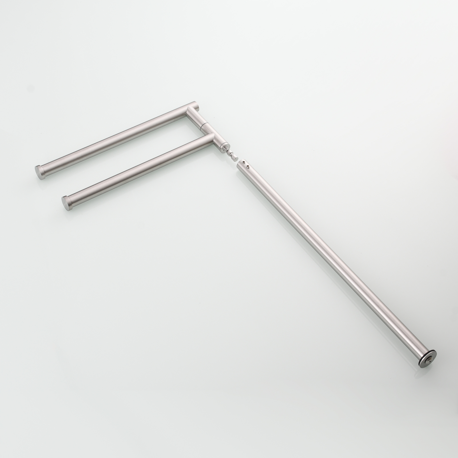 Tecmolog Stainlee Steel Marble Towel Rack,Standing Towel Rack Double or (Three) Rod for Bathroom Floor
