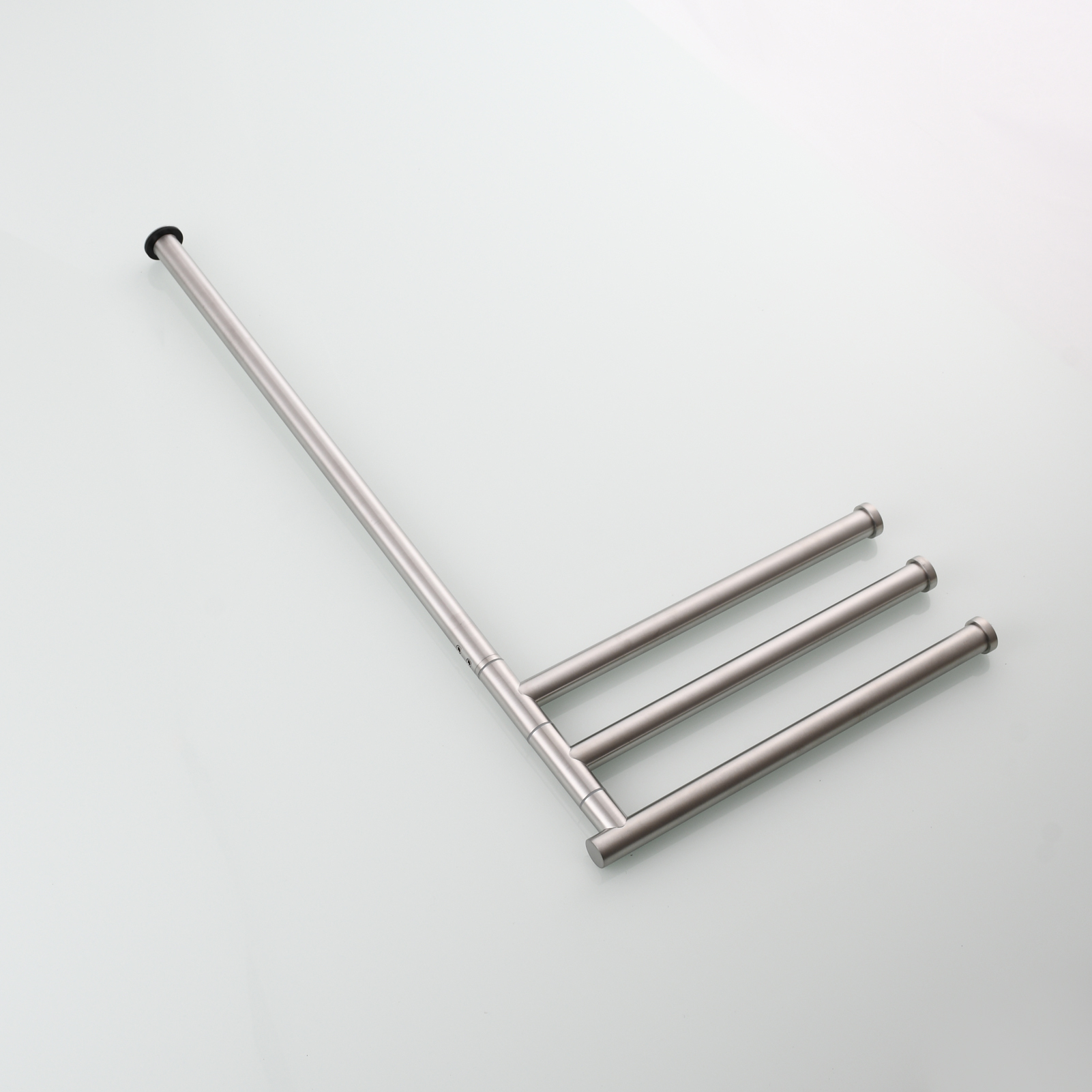 Tecmolog Stainlee Steel Marble Towel Rack,Standing Towel Rack Double or (Three) Rod for Bathroom Floor