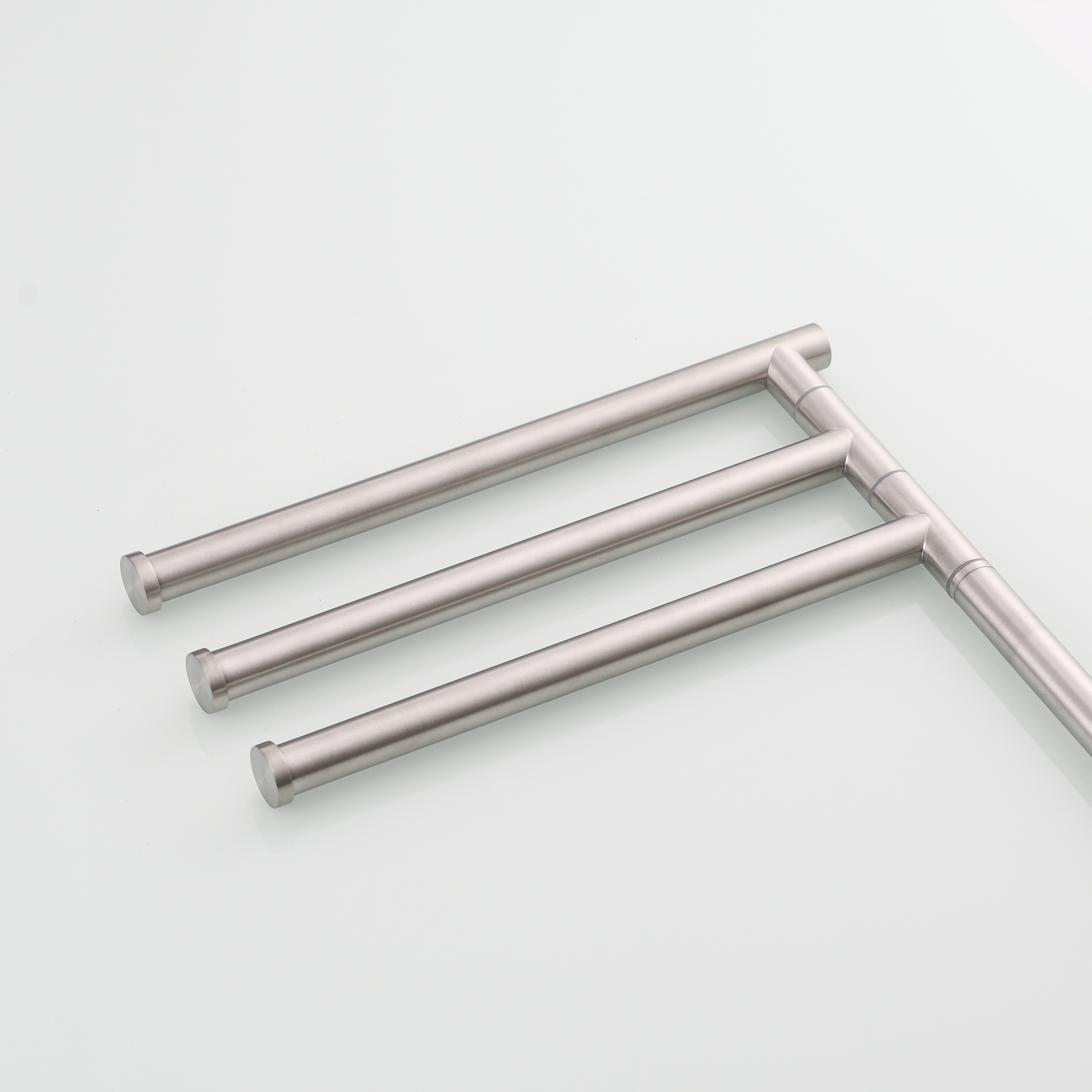 Tecmolog Stainlee Steel Marble Towel Rack,Standing Towel Rack Double or (Three) Rod for Bathroom Floor