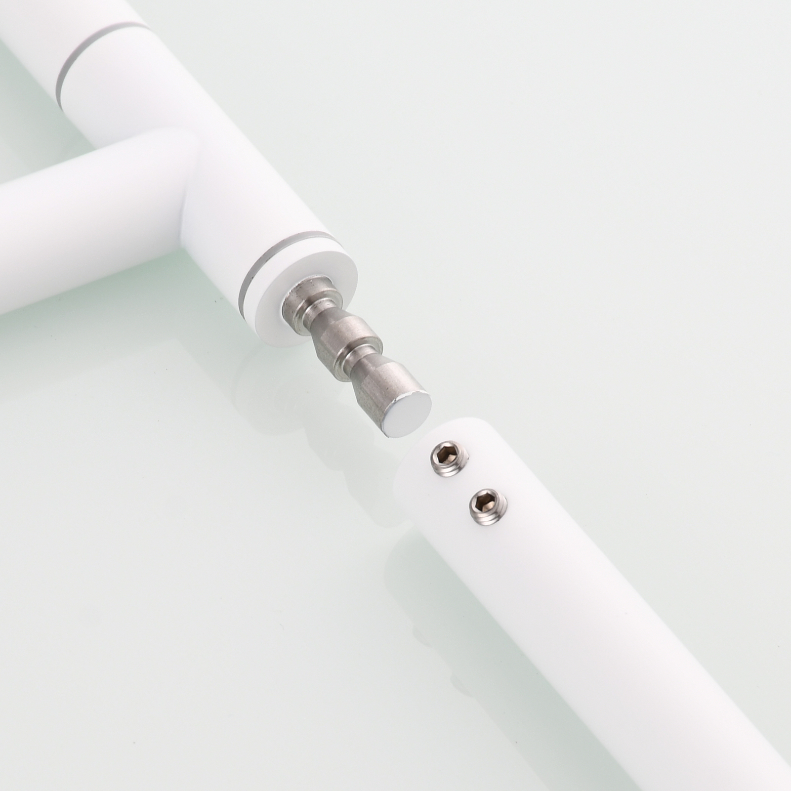 Tecmolog Stainlee Steel Marble Towel Rack,Standing Towel Rack Double or (Three) Rod for Bathroom Floor