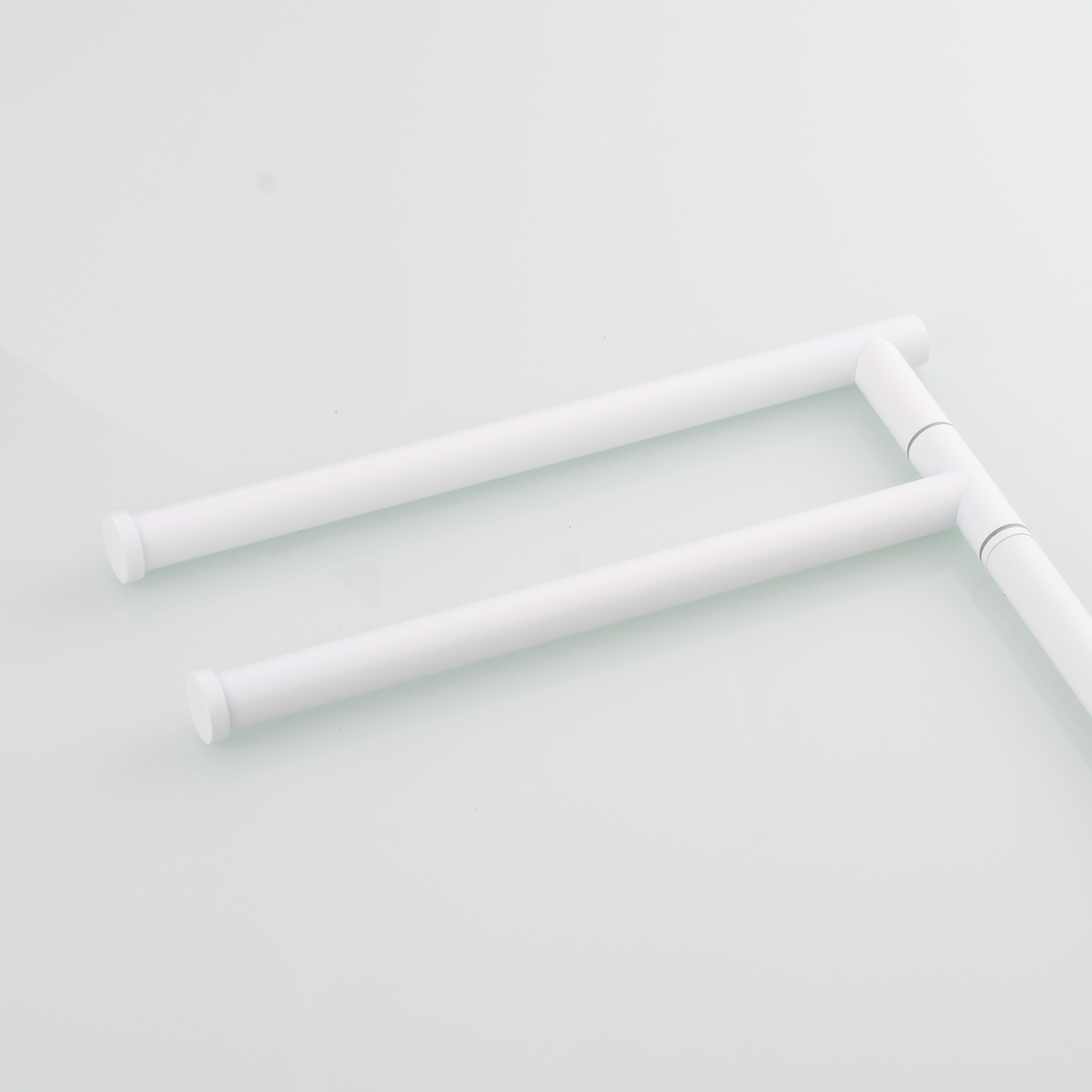 Tecmolog Stainlee Steel Marble Towel Rack,Standing Towel Rack Double or (Three) Rod for Bathroom Floor