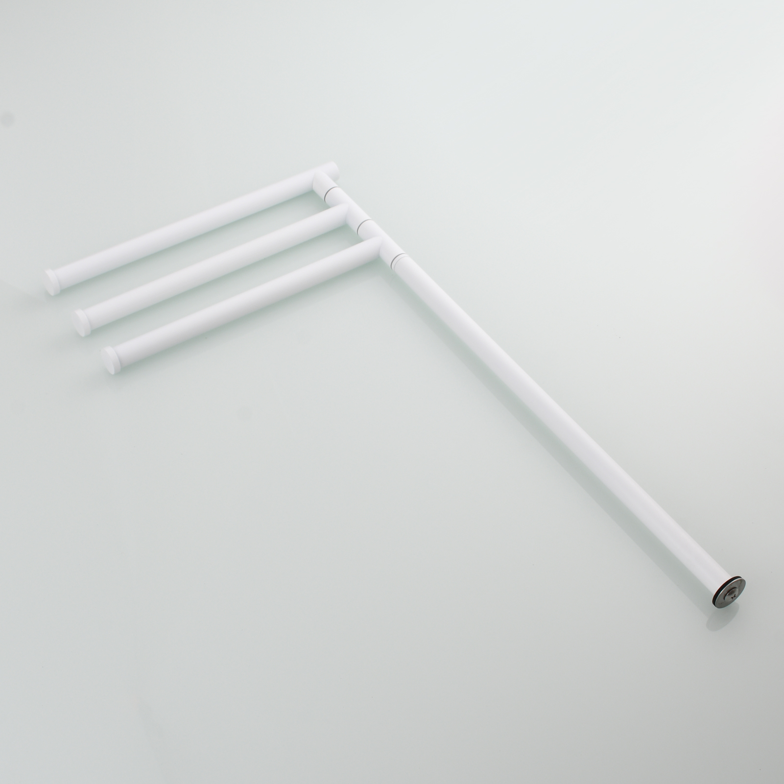Tecmolog Stainlee Steel Marble Towel Rack,Standing Towel Rack Double or (Three) Rod for Bathroom Floor