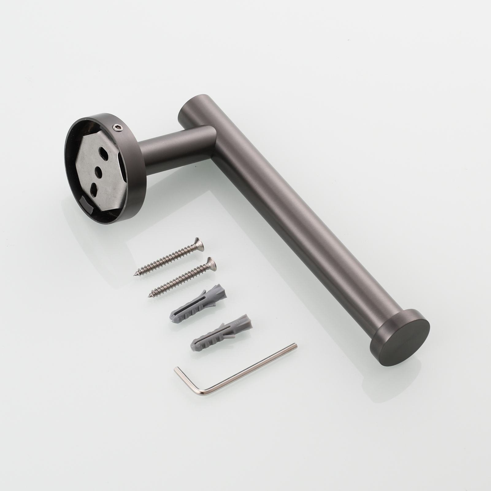 Tecmolog Stainless Steel Paper Holder,Wall Mounted Screw-in Paper Towel Roll Holder