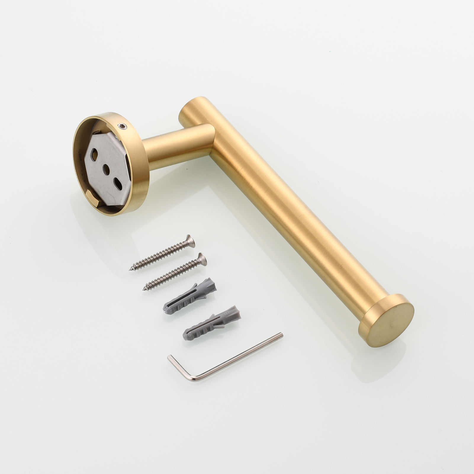 Tecmolog Stainless Steel Paper Holder,Wall Mounted Screw-in Paper Towel Roll Holder
