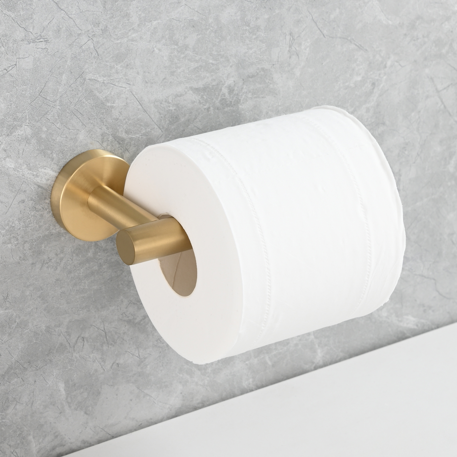 Tecmolog Stainless Steel Paper Holder,Wall Mounted Screw-in Paper Towel Roll Holder