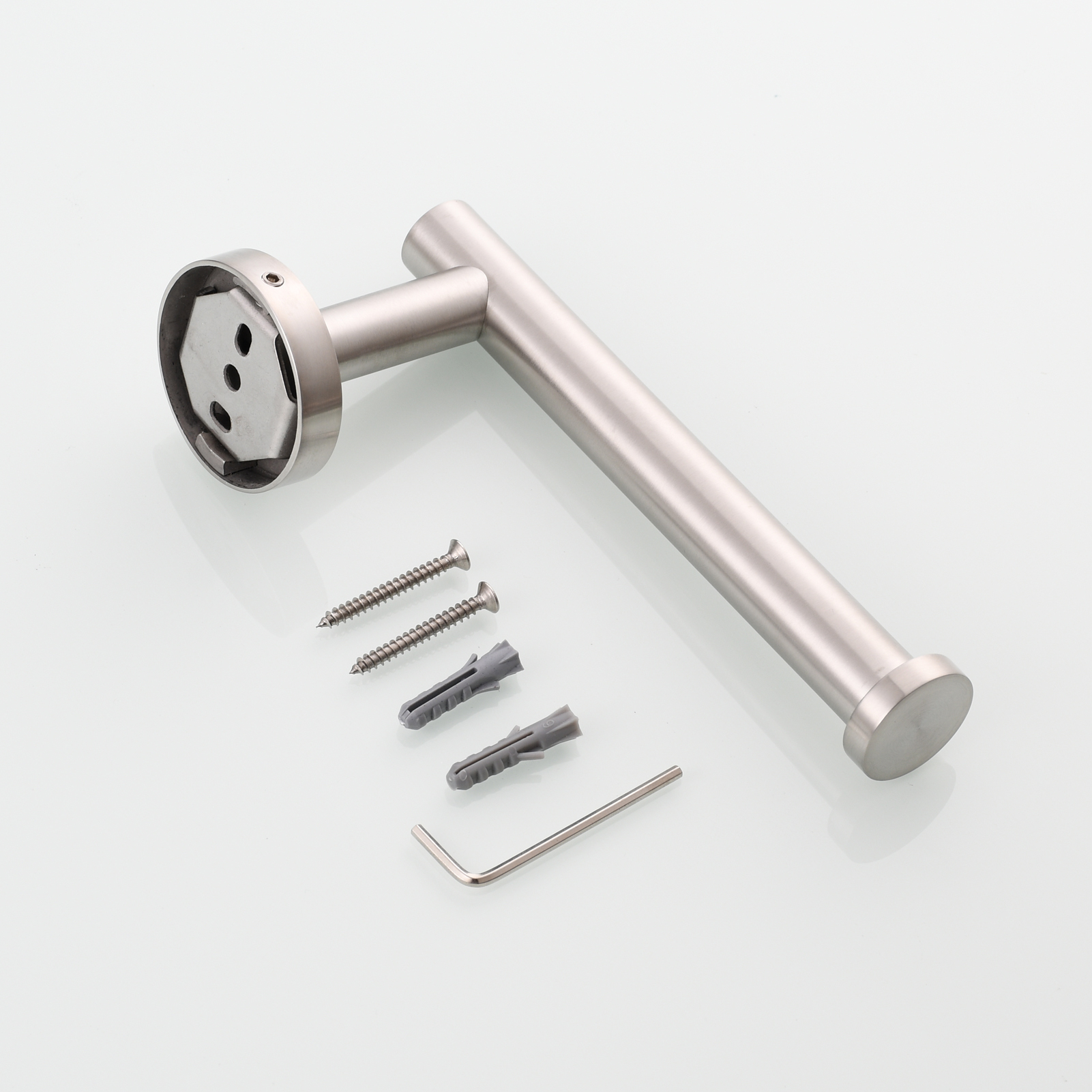 Tecmolog Stainless Steel Paper Holder,Wall Mounted Screw-in Paper Towel Roll Holder