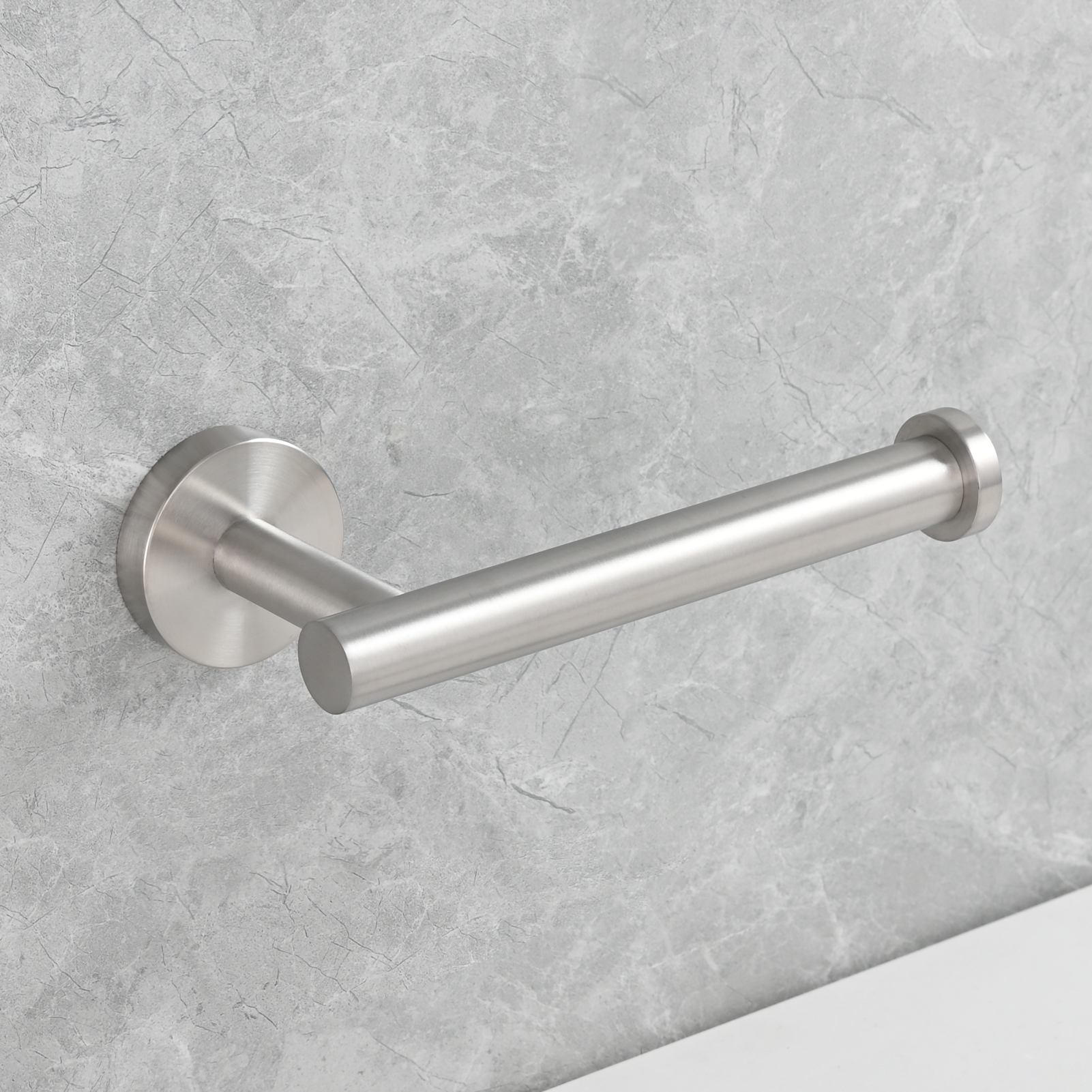 Tecmolog Stainless Steel Paper Holder,Wall Mounted Screw-in Paper Towel Roll Holder