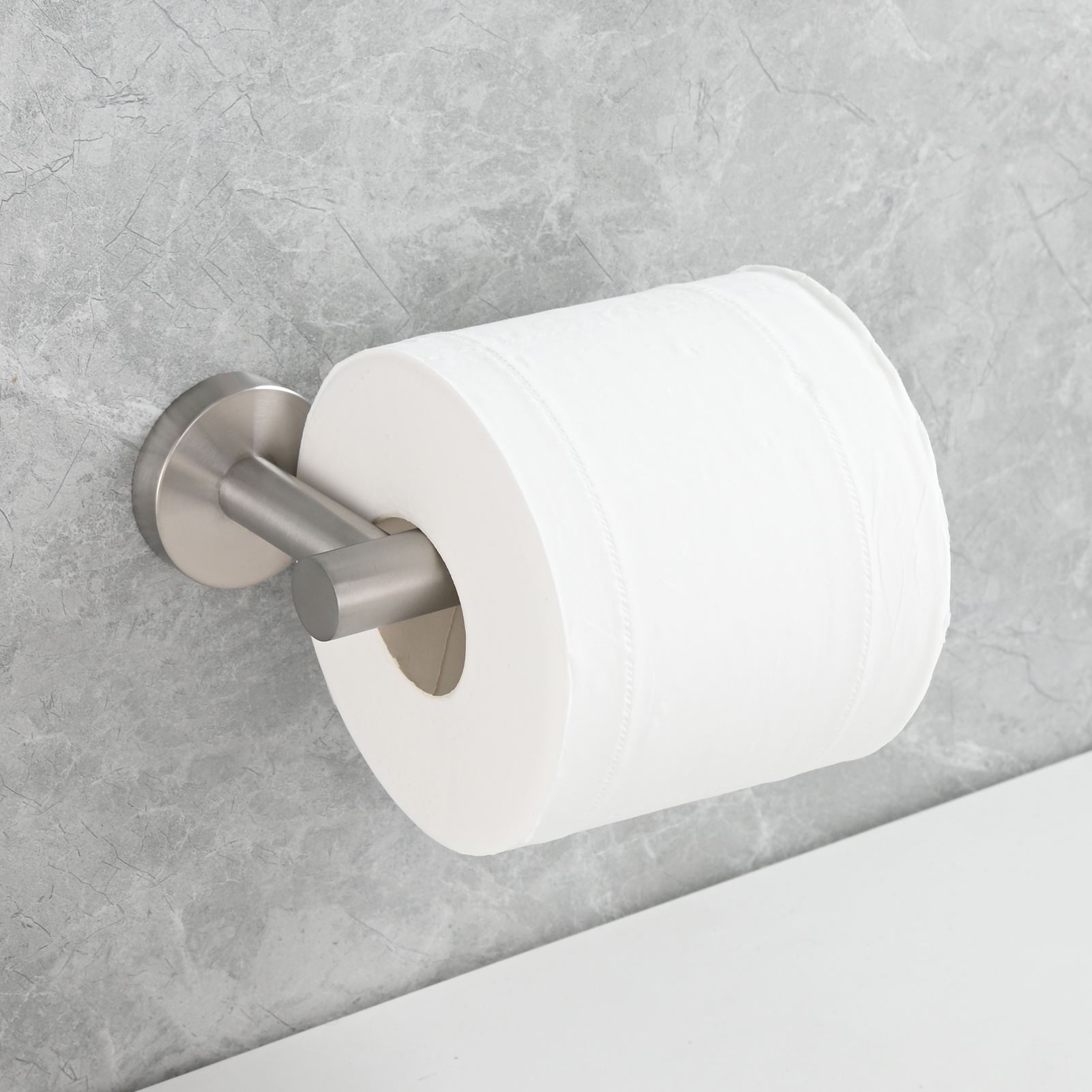 Tecmolog Stainless Steel Paper Holder,Wall Mounted Screw-in Paper Towel Roll Holder