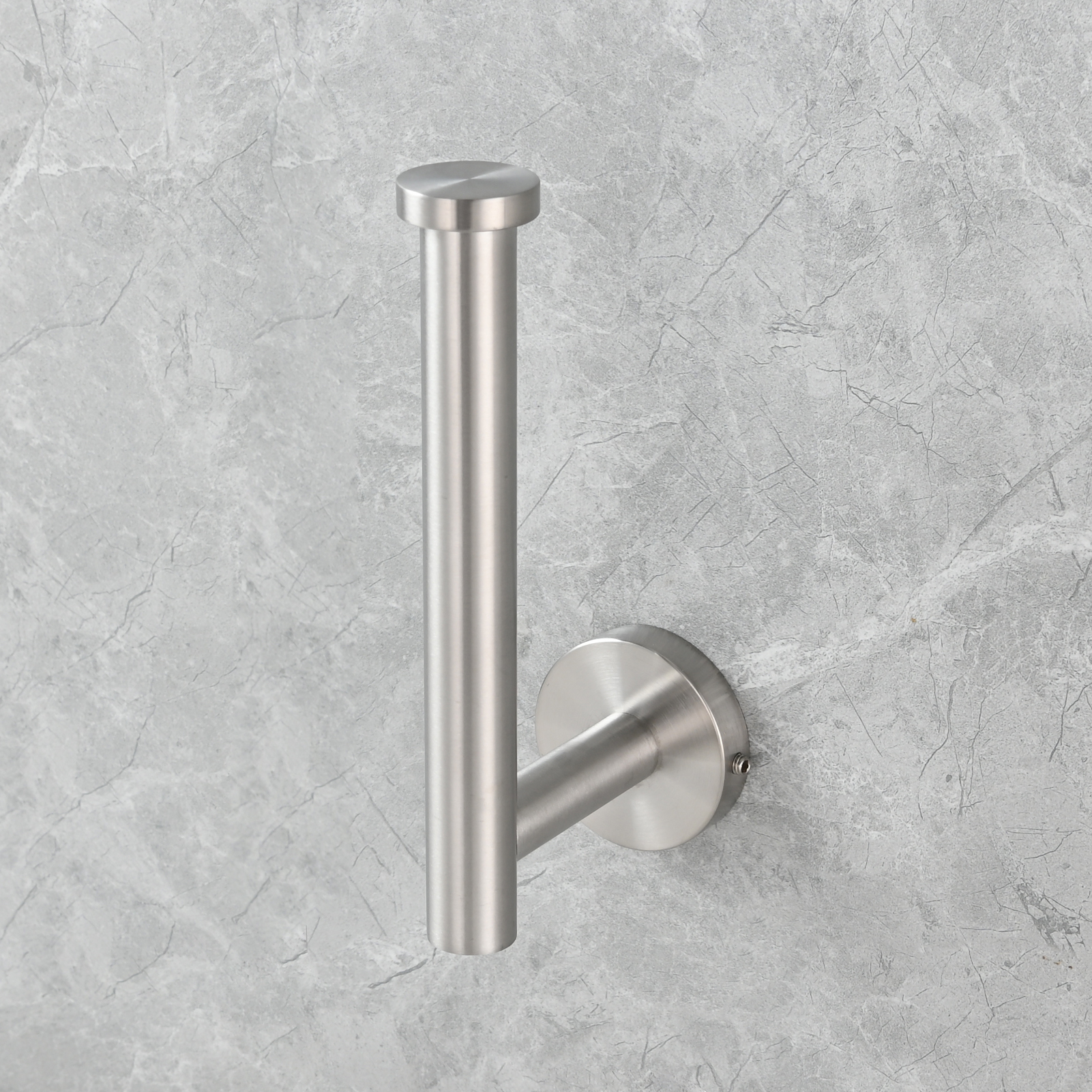 Tecmolog Stainless Steel Paper Holder,Wall Mounted Screw-in Paper Towel Roll Holder