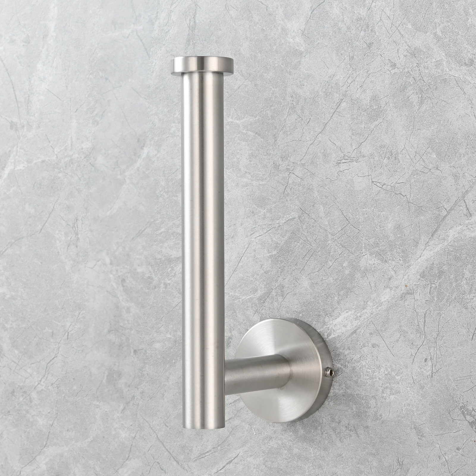 Tecmolog Stainless Steel Paper Holder,Wall Mounted Screw-in Paper Towel Roll Holder