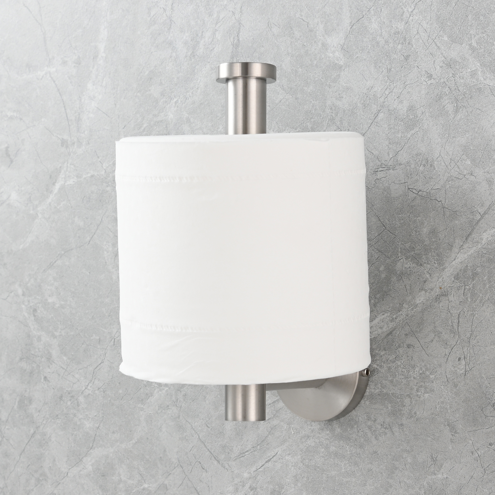 Tecmolog Stainless Steel Paper Holder,Wall Mounted Screw-in Paper Towel Roll Holder