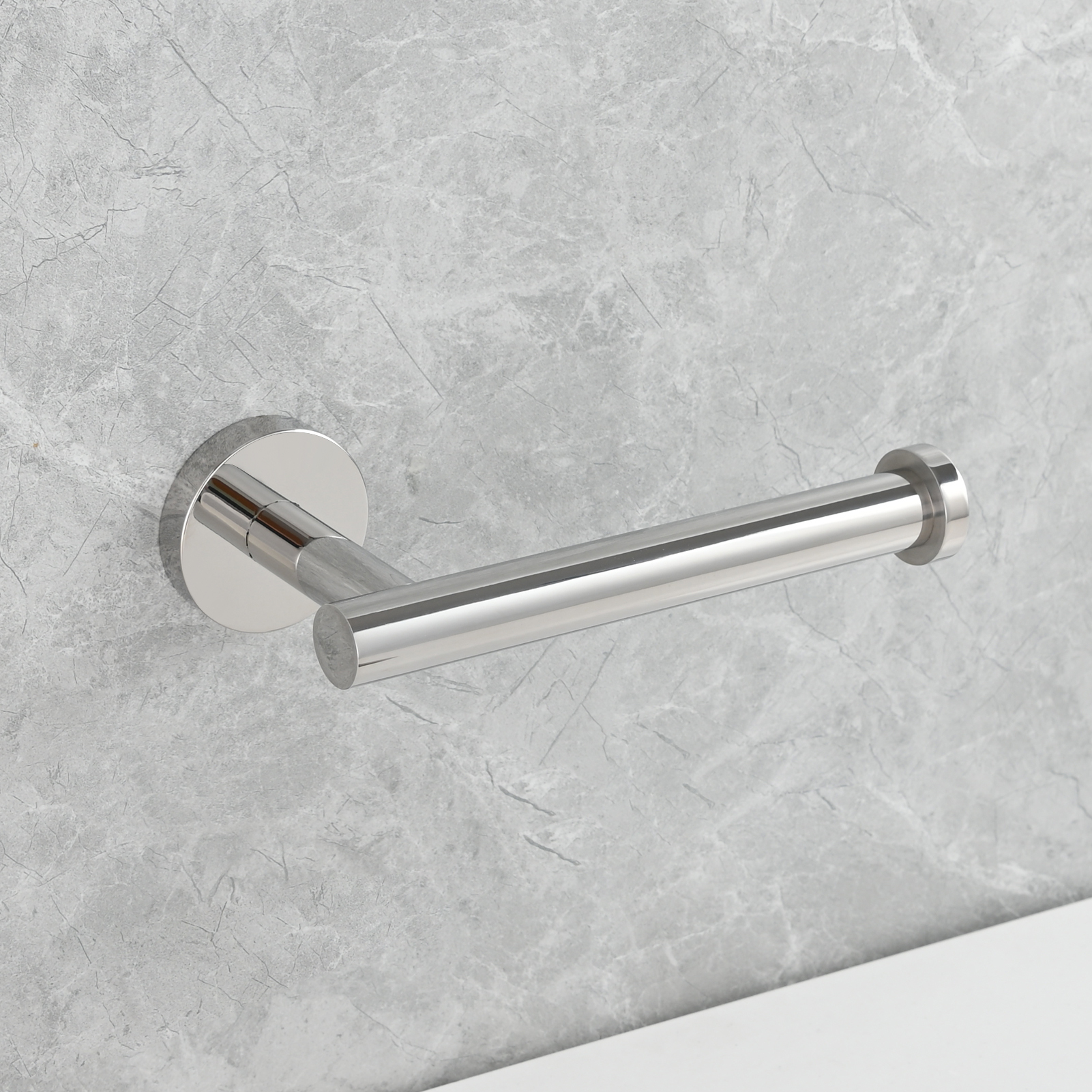 Tecmolog Stainless Steel Paper Holder,Wall Mounted Screw-in Paper Towel Roll Holder