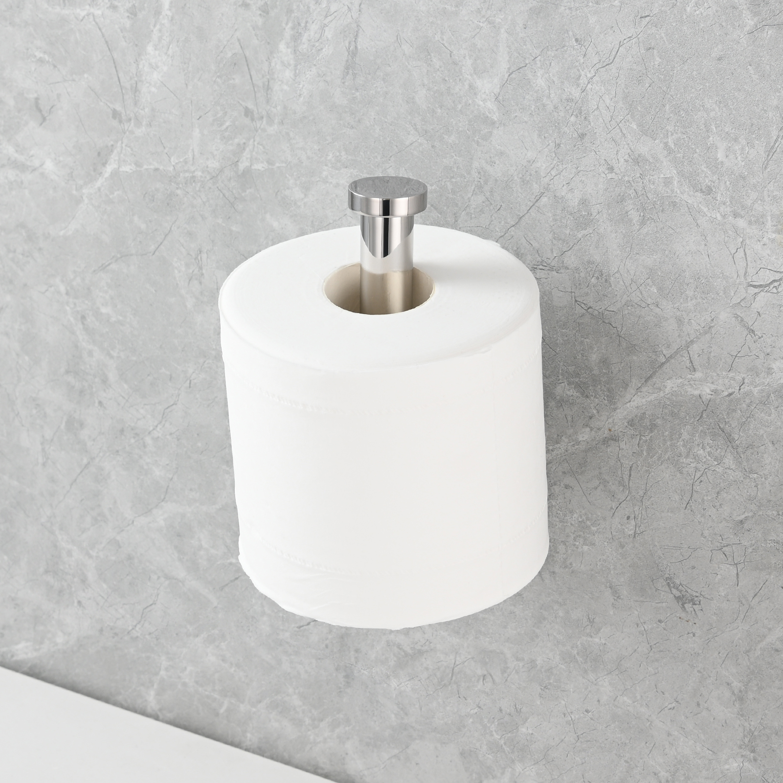 Tecmolog Stainless Steel Paper Holder,Wall Mounted Screw-in Paper Towel Roll Holder