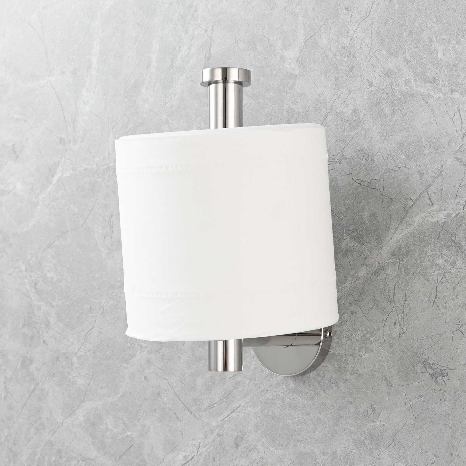 Tecmolog Stainless Steel Paper Holder,Wall Mounted Screw-in Paper Towel Roll Holder