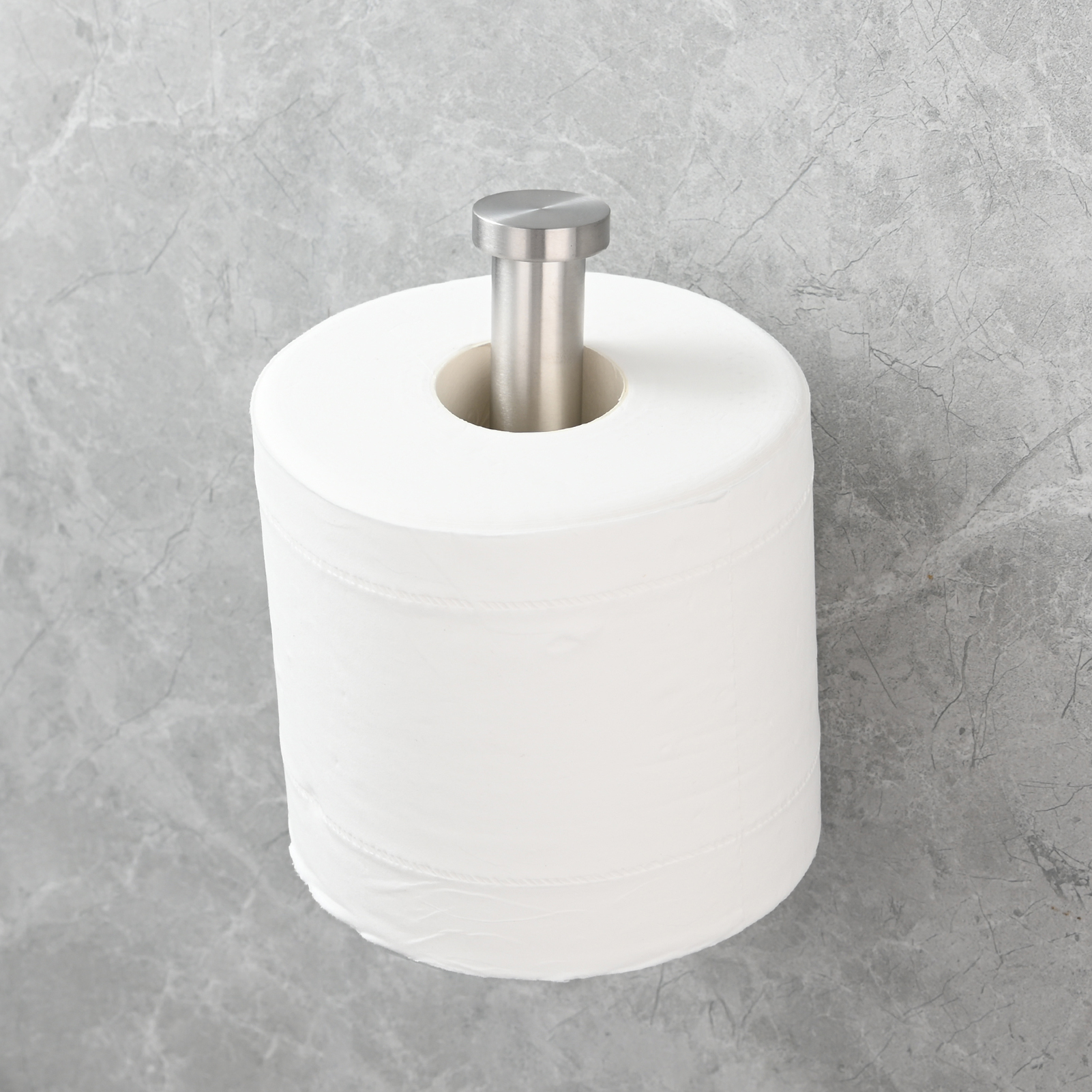 Tecmolog Stainless Steel Wall Mounted Toilet Roll Holder for Bathroom, Equipped with Anti Drop Function for Tissue Paper