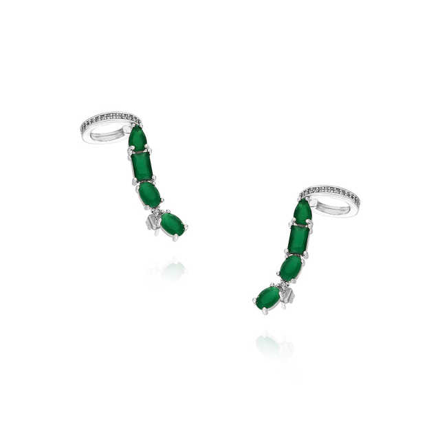 Brinco ear cuff fusion com micro zircônia  XYE102381 earring