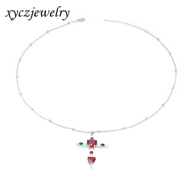 Colar Cruz Sagrado Coração XYN101056 necklace