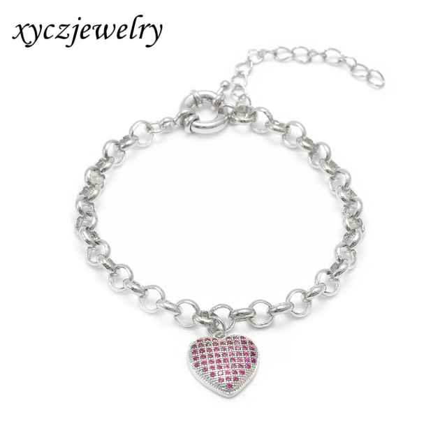 Pulseira Coração Rosa XYH100857 手链