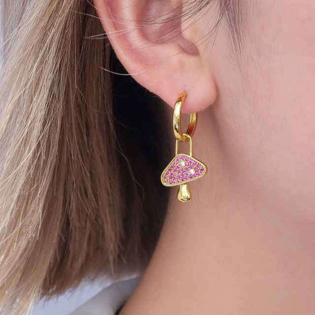 Brinco Argola Cogumelo XYE104450 earring