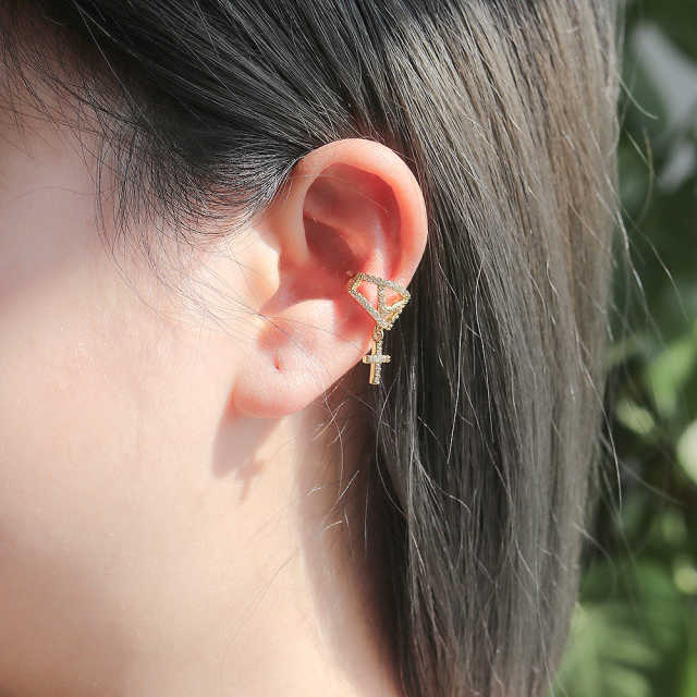 Piercing fake Cruz zig zag da XYE104241 earring