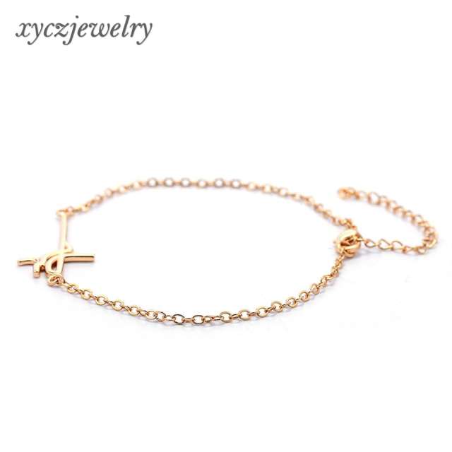 Pulseira "Fé" Letra cursiva  XYH100558 手链