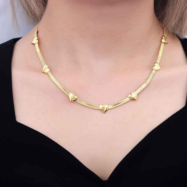Colar Coraçao XYN101066 necklace 45+5cm