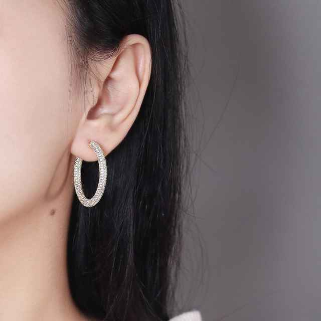 Brinco Argola Glamur XYE104016-3 earring