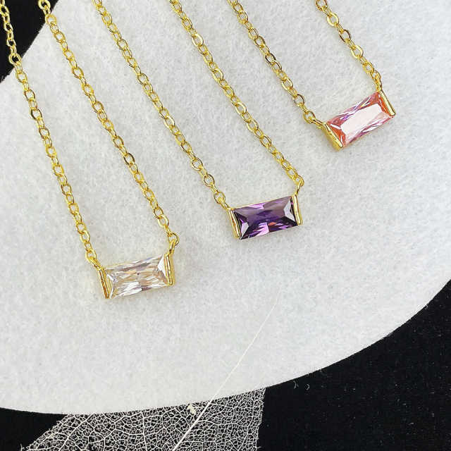 BRUTO - Colar Luz Retangular XYN100886 no plating necklace