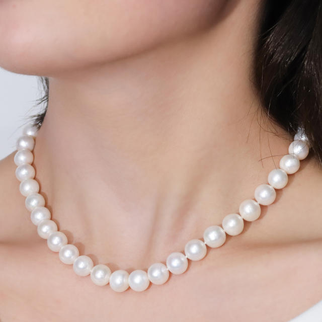 Natural Pearls Necklace 10mm  ZZ005