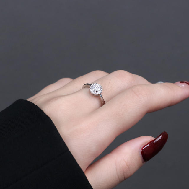 Moissanite 925 silver ring  0.5 carat KRS09355
