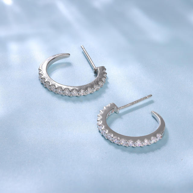 925 silver earrings KES10593  耳环