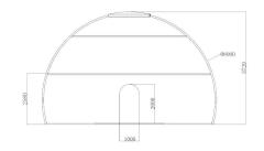 9m Double Layer Clear Geodesic Luxury Camping Dome Tent for Outdoor Event Party Wedding Camping Pod Dome