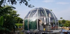 9m Double Layer Clear Geodesic Luxury Camping Dome Tent for Outdoor Event Party Wedding Camping Pod Dome
