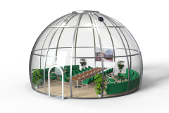 9m Double Layer Clear Geodesic Luxury Camping Dome Tent for Outdoor Event Party Wedding Camping Pod Dome