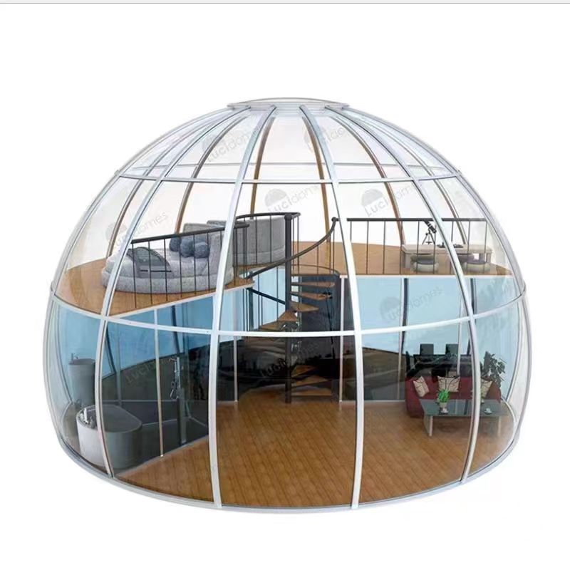 9m Double Layer Clear Geodesic Luxury Camping Dome Tent for Outdoor Event Party Wedding Camping Pod Dome