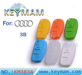 Audi 3 button remote control silicon rubber case (6 sets)