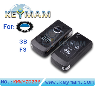 BYD F3 3 button folding remote key shell