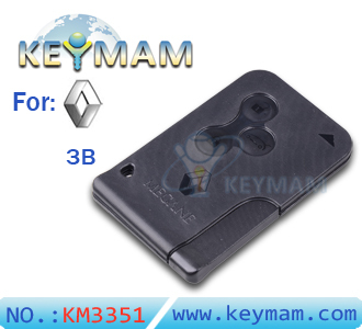 Renault Megane 3 button smart key shell