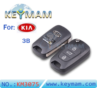 KIA 3 button flip remote key shell