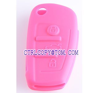 Audi A6 remote control Silica gel cover_pink