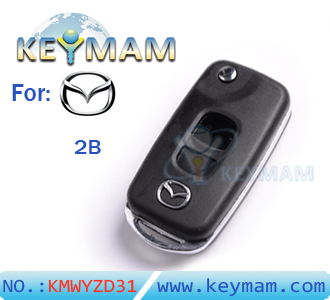Mazda 2 button flip remote key shell