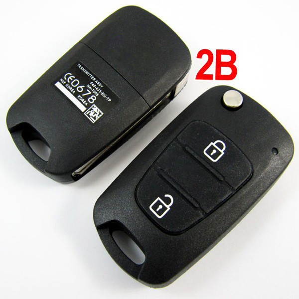 Modified Flip Remote Key Shell 2 Button For Hyundai Verna 5pcs/lot