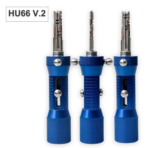 2 in 1 HU66 V.2 Professional Locksmith Tool for Audi VW HU66 Lock Pick and Decoder Quick Open Tool