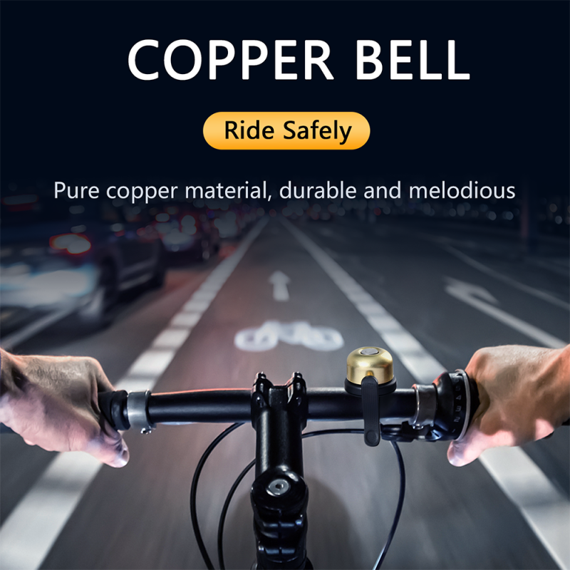 Bicycle Bell For AirTag Bike Mount GPS Tracker Waterproof Brass Holder Hides AirTag Under Bike Bell Anti-Theft Bike Accessories