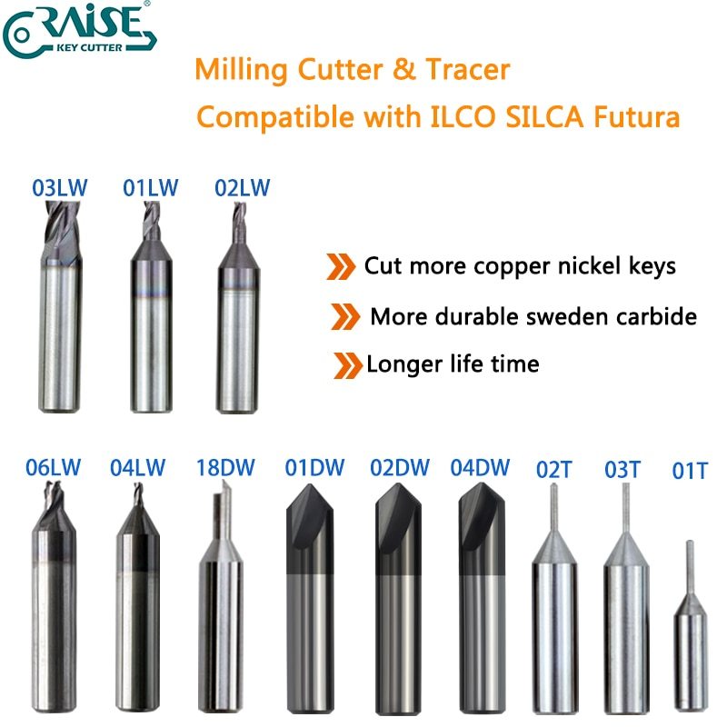 Silca Futura Key Machine Cutter 01D 01LW 02LW 06LW 03LW 01T 02T 03T Tracer Point Aftermarket