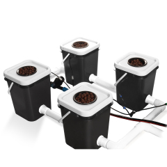 4-Site Bubble Flow Buckets -RDWC- Hydroponic System SuperCloset