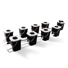 8-Site Bubble Flow Buckets -RDWC- Hydroponic System SuperCloset