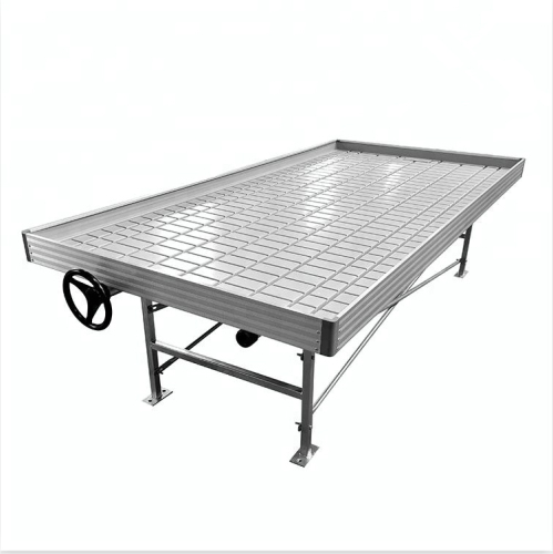 Commercial Greenhouse Seedbed 4X8 Ft Nursery Bed Ebb And Flow Tray Hydroponics Movable Rolling Bench System Flood Table